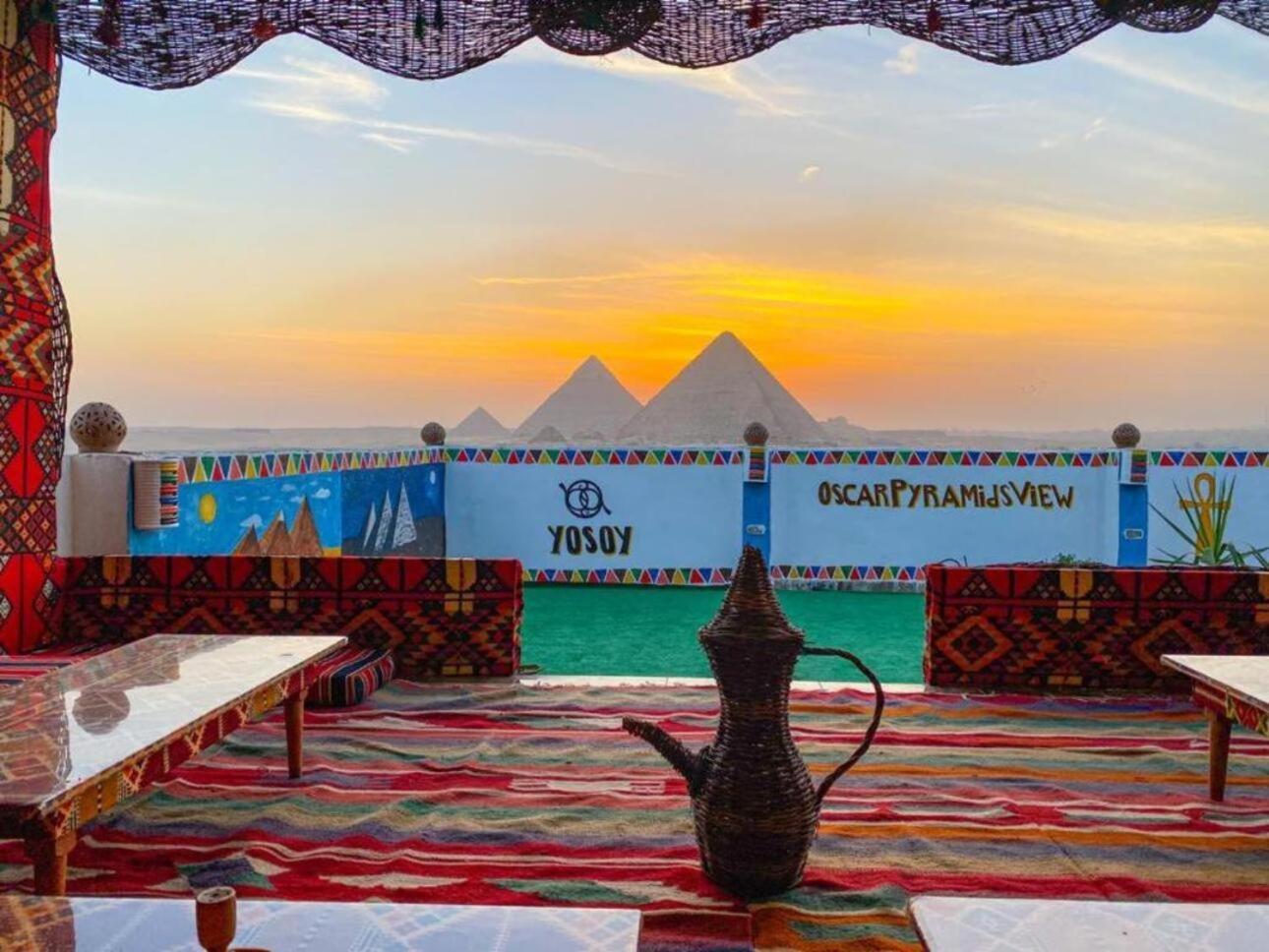 Oscar Pyramids View Hotell Nazlet el-Sîsi Exteriör bild